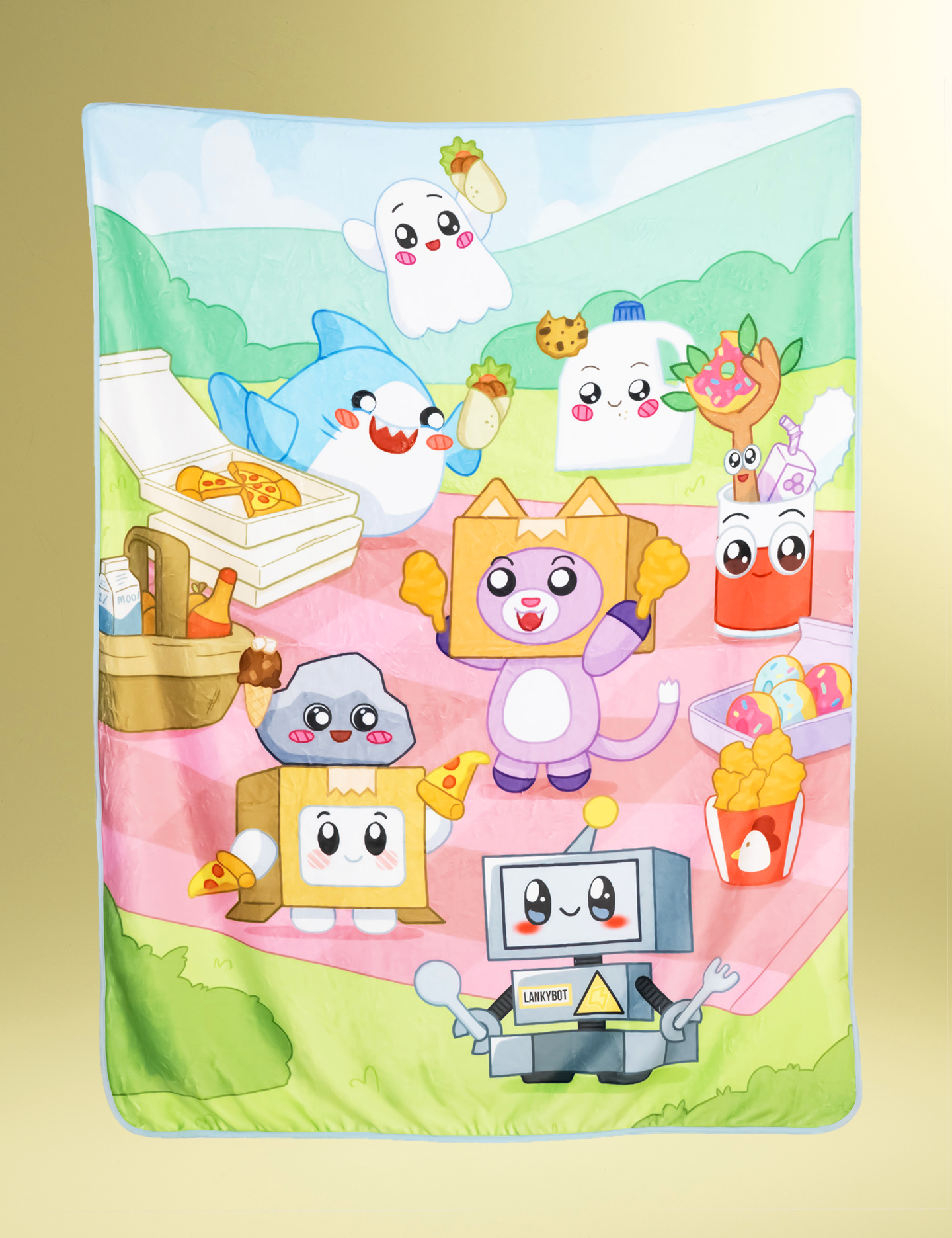 布団・毛布 everyone happy coincidence blanket Lankybox Friends Fleece Blanket – LankyBox Shop
